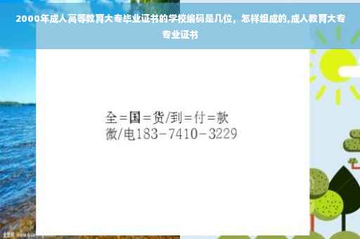 2000年成人高等教育大专毕业证书的学校编码是几位，怎样组成的,成人教育大专专业证书