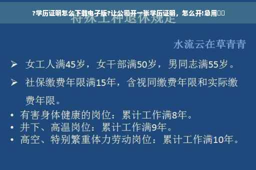 ?学历证明怎么下载电子版?让公司开一张学历证明，怎么开!急用⚡️