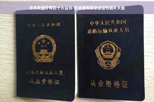 艺术类最好考的十大证书-艺术类专硕毕业证书图片大全