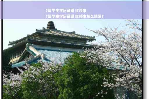 ?留学生学历证明 红领巾
?留学生学历证明 红领巾怎么填写?