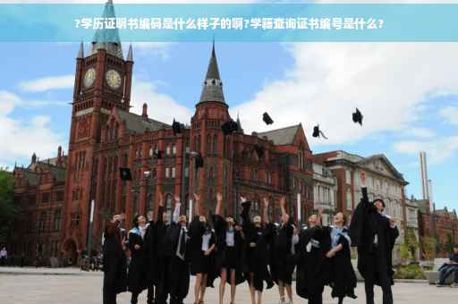 ?学历证明书编码是什么样子的啊?学籍查询证书编号是什么?