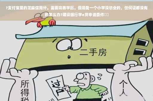 ?支付宝里的芝麻信用分。需要完善学历。但是我一个小学没毕业的，任何证都没有的怎么办?建设银行学e贷申请条件⚡️