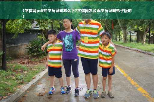 ?学信网pdf的学历证明怎么下?学信网怎么弄学历证明电子版的
?