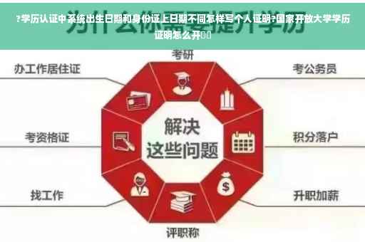 ?学历认证中系统出生日期和身份证上日期不同怎样写个人证明?国家开放大学学历证明怎么开⚡️