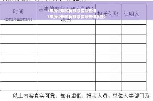 ?学历证明如何获取信息查询
?学历证明如何获取信息查询系统?