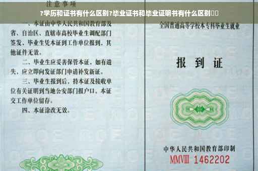 ?学历和证书有什么区别?毕业证书和毕业证明书有什么区别⚡️