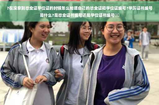 ?在没拿到毕业证学位证的时候怎么知道自己的毕业证和学位证编号?学历证书编号是什么?是毕业证书编号还是学位证书编号⚡️