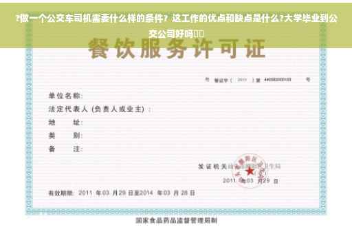 ?做一个公交车司机需要什么样的条件？这工作的优点和缺点是什么?大学毕业到公交公司好吗⚡️