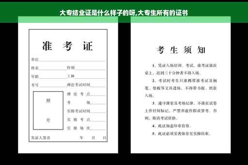 大专结业证是什么样子的呀,大专生所有的证书