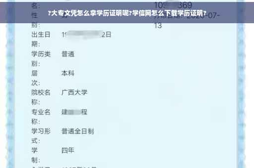 ?大专文凭怎么拿学历证明呢?学信网怎么下载学历证明?