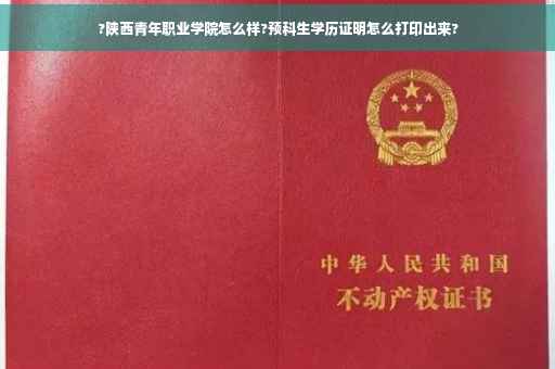 ?陕西青年职业学院怎么样?预科生学历证明怎么打印出来?