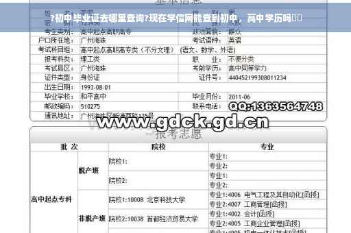 ?初中毕业证去哪里查询?现在学信网能查到初中，高中学历吗⚡️
