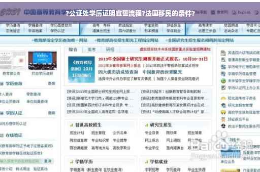 ?公证处学历证明宣誓流程?法国移民的条件?