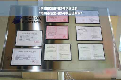 ?亳州市哪里可以开学历证明
?亳州市哪里可以开学历证明啊?