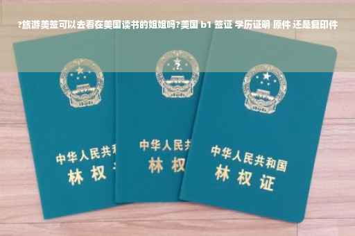 ?旅游美签可以去看在美国读书的姐姐吗?美国 b1 签证 学历证明 原件 还是复印件
?