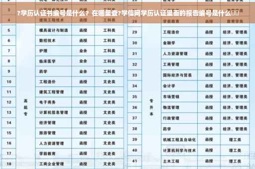 ?学历认证书编号是什么？在哪里查?学信网学历认证里面的报告编号是什么⚡️