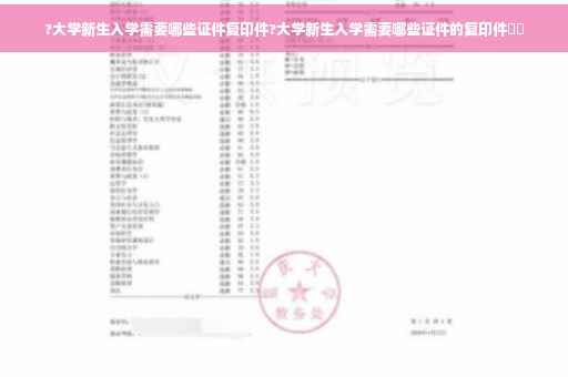 ?大学新生入学需要哪些证件复印件?大学新生入学需要哪些证件的复印件⚡️