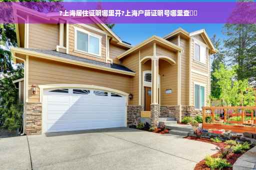 ?上海居住证明哪里开?上海户籍证明号哪里查⚡️