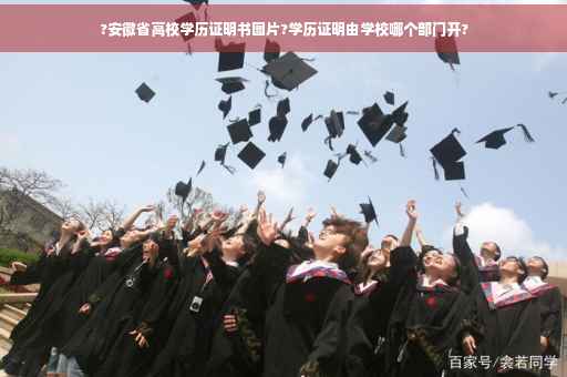 ?安徽省高校学历证明书图片?学历证明由学校哪个部门开?
