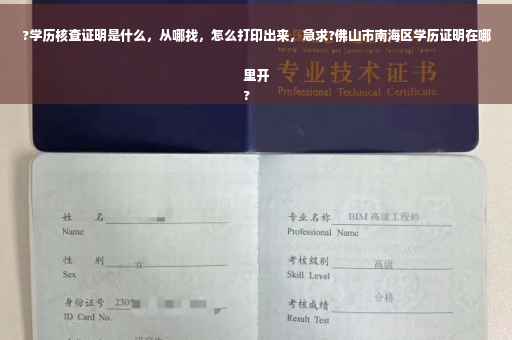 ?学历核查证明是什么，从哪找，怎么打印出来，急求?佛山市南海区学历证明在哪里开
?
