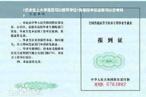 ?艺术生上大学是否可以修双学位?有等同学历证明可以艺考吗
?