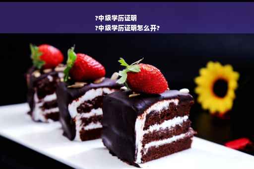 ?中级学历证明
?中级学历证明怎么开?