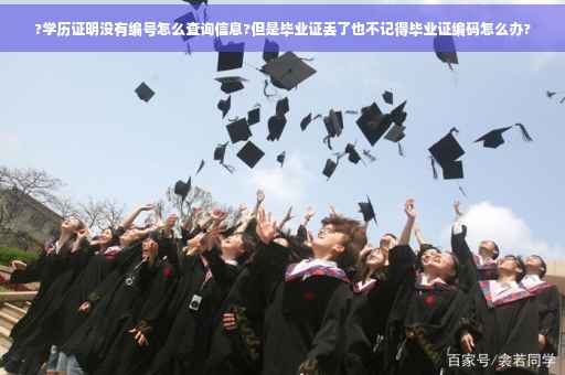 ?学历证明没有编号怎么查询信息?但是毕业证丢了也不记得毕业证编码怎么办?