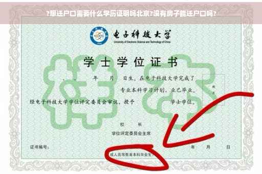 ?想迁户口需要什么学历证明吗北京?没有房子能迁户口吗?