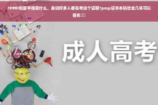 ?PMP到底学得是什么，身边好多人都在考这个证啊?pmp证书本科毕业几年可以报名⚡️
