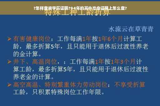 ?怎样查询学历证明?94年的高中毕业证网上怎么查?