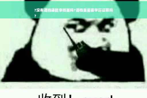 ?没有调档函能拿档案吗?调档案需要学历证明吗
?