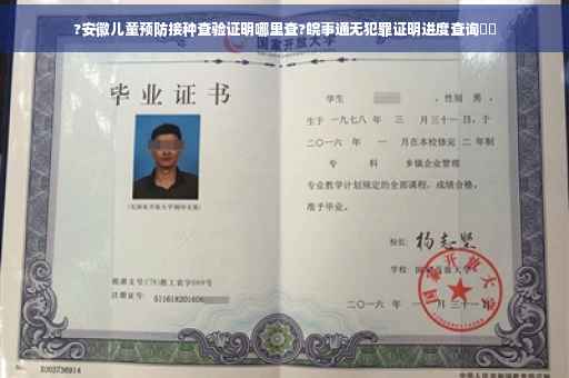 ?安徽儿童预防接种查验证明哪里查?皖事通无犯罪证明进度查询⚡️