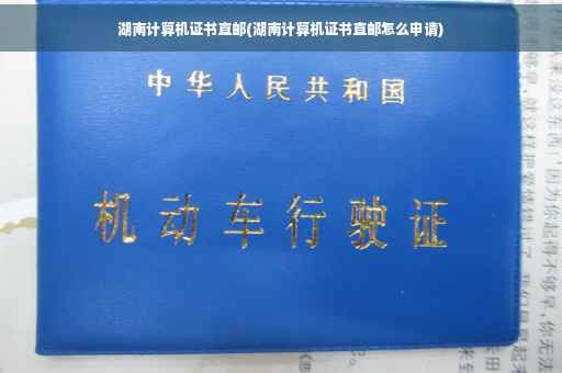 湖南计算机证书直邮(湖南计算机证书直邮怎么申请)