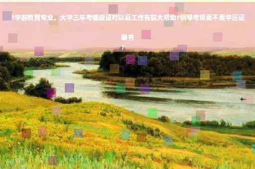 ?学前教育专业，大学三年考哪些证对以后工作有较大帮助?钢琴考级要不要学历证明书
?