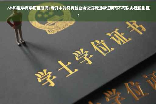 ?本科退学有学历证明吗?专升本的只有就业协议没有退学证明可不可以办理报到证?