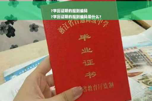 ?学历证明的报到编码
?学历证明的报到编码是什么?