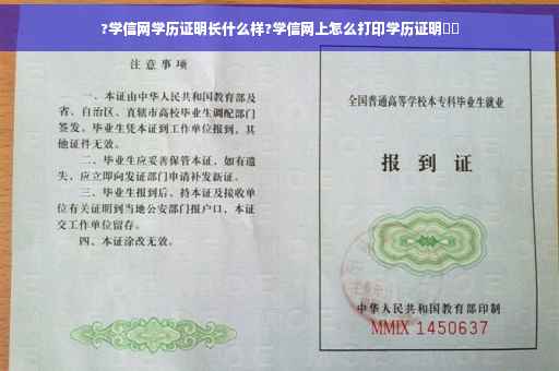 ?学信网学历证明长什么样?学信网上怎么打印学历证明⚡️