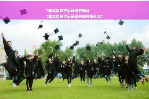?湖北幼专学历证明书编号
?湖北幼专学历证明书编号是什么?