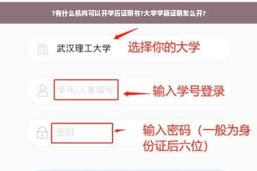 ?有什么机构可以开学历证明书?大学学籍证明怎么开?