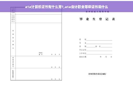 ata计算机证书有什么用?,ata会计职业等级证书是什么