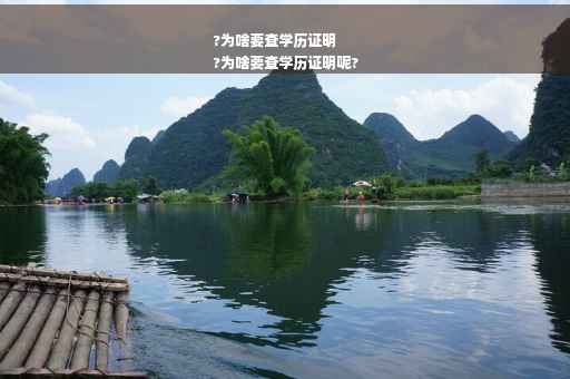?为啥要查学历证明
?为啥要查学历证明呢?