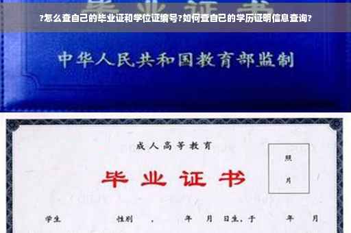 ?怎么查自己的毕业证和学位证编号?如何查自己的学历证明信息查询?