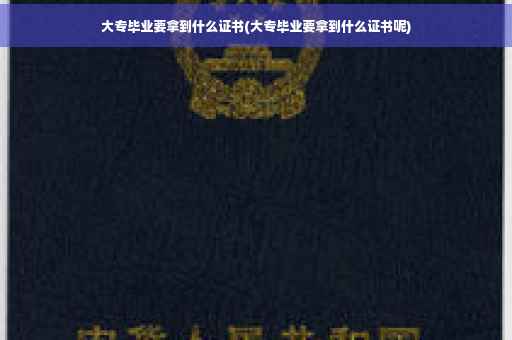 大专毕业要拿到什么证书(大专毕业要拿到什么证书呢)