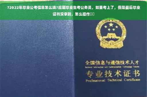 ?2022年毕业公考信息怎么填?应届毕业生考公务员，如果考上了，但是最后毕业证书没拿到，怎么操作⚡️