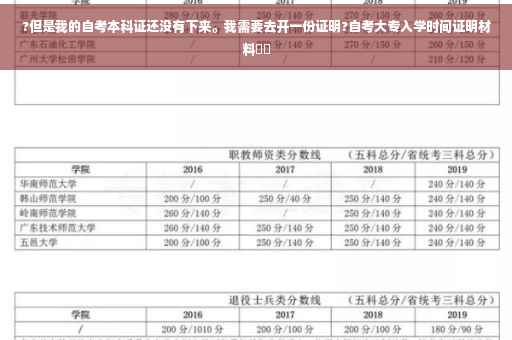 ?但是我的自考本科证还没有下来。我需要去开一份证明?自考大专入学时间证明材料⚡️