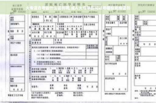 大专适合考些什么证书呢,成人大专学历可以考哪些资格证书