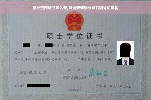 职业资格证书怎么查,如何查询毕业证书编号和真伪