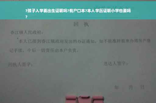 ?孩子入学要出生证明吗?有户口本?本人学历证明小学也要吗
?