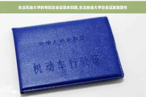东北石油大学的专科毕业证是本科啊,东北林业大学毕业证发放条件