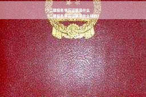 ?二建报名学历证明是什么
?二建报名学历证明是什么样的?